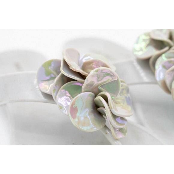 Grey Nine West Flower Flip Flops Size 7 - Picture 8 of 8